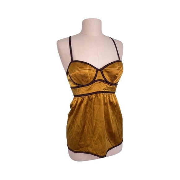 VINTAGE MODA INTERNATIONAL Golden Silk Bustier Cami from Victoria’s Secret - Picture 2 of 3